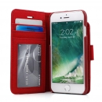 Prodigee iPhone 8 Plus Wallegee Deri Czdan Klf-Red