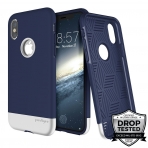 Prodigee iPhone XS / X Fit Pro Klf (MIL-STD-810G)-Navy Blue-Silver