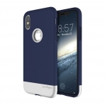 Prodigee iPhone XS / X Fit Pro Klf (MIL-STD-810G)-Navy Blue-Silver