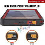 PunkCase Samsung Galaxy S25 Ultra Kickstud 2.0 Klf-Red
