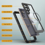 PunkCase Samsung Galaxy S25 Ultra Extreme Mag K�l�f-Black