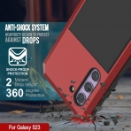Punkcase Armor Serisi Galaxy S23 Darbeye Dayankl Klf (MIL-STD-810G)-Red