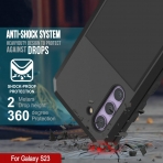 Punkcase Armor Serisi Galaxy S23 Darbeye Dayankl Klf (MIL-STD-810G)-Black
