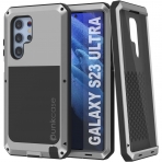 Punkcase Armor Serisi Galaxy S23 Ultra Darbeye Dayankl Klf (MIL-STD-810G)-Silver