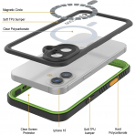 Punkcase iPhone 16 Su Geirmez Extreme Mag Klf -Light Green