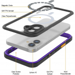 Punkcase iPhone 16 Su Geirmez Extreme Mag Klf -Purple