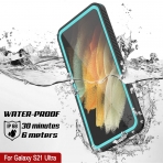 Punkcase Extreme Serisi Galaxy S21 Ultra Su Geirmez Klf-Teal