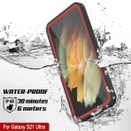 Punkcase Extreme Serisi Galaxy S21 Ultra Su Geirmez Klf-Red
