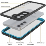 Punkcase Extreme Serisi Galaxy S23 Plus Su Geirmez Klf -Light Blue