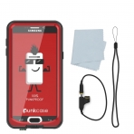 Punkcase Galaxy Note 5 Su Geirmez Klf (MIL-STD-810G)-Red