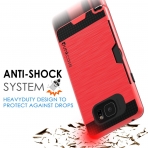 Punkcase Samsung Note 5 Slot Serisi Armor Kapak Klf (MIL-STD-810G)-Red