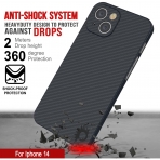 Punkcase AramidShield Serisi iPhone 14 Karbon Fiber Klf (MIL-STD-810G)