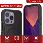 Punkcase Spartan Serisi iPhone 14 Pro Manyetik Klf (MIL-STD-810G)-Black