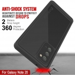 Punkcase StudStar Serisi Galaxy Note 20 Su Geirmez Klf -Black
