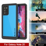 Punkcase StudStar Serisi Galaxy Note 20 Su Geirmez Klf -Light Blue