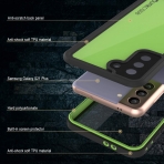 Punkcase StudStar Serisi Galaxy S21 Plus Su Geirmez Klf -Light Green