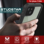 Punkcase StudStar Serisi iPhone 13 Mini Su Geirmez Klf-Clear