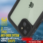 Punkcase StudStar Serisi iPhone 13 Mini Su Geirmez Klf-Clear
