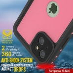 Punkcase StudStar Serisi iPhone 13 Mini Su Geirmez Klf-Pink