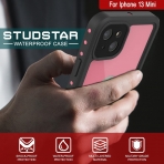 Punkcase StudStar Serisi iPhone 13 Mini Su Geirmez Klf-Pink