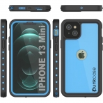 Punkcase StudStar Serisi iPhone 13 Mini Su Geirmez Klf-Light Blue