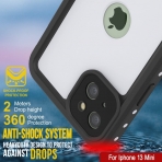 Punkcase StudStar Serisi iPhone 13 Mini Su Geirmez Klf-White