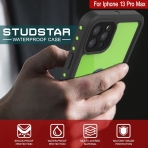 Punkcase StudStar Serisi iPhone 13 Pro Max Su Geirmez Klf-Light Green