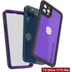 Punkcase StudStar Serisi iPhone 13 Pro Max Su Geirmez Klf-Purple