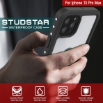 Punkcase StudStar Serisi iPhone 13 Pro Max Su Geirmez Klf-White