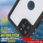 Punkcase StudStar Serisi iPhone 13 Pro Max Su Geirmez Klf-White
