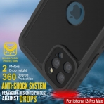 Punkcase StudStar Serisi iPhone 13 Pro Max Su Geirmez Klf-Black