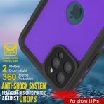 Punkcase StudStar Serisi iPhone 13 Pro Su Geirmez Klf-Purple