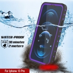 Punkcase StudStar Serisi iPhone 13 Pro Su Geirmez Klf-Purple