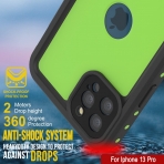 Punkcase StudStar Serisi iPhone 13 Pro Su Geirmez Klf-Light Green