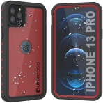 Punkcase StudStar Serisi iPhone 13 Pro Su Geirmez Klf-Red