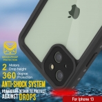 Punkcase StudStar Serisi iPhone 13 Su Geirmez Klf-Clear