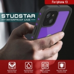 Punkcase StudStar Serisi iPhone 13 Su Geirmez Klf-Purple