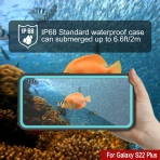 Punkcase Ultimato Serisi Galaxy S22 Plus Su Geirmez Klf-Teal