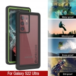 Punkcase Ultimato Serisi Galaxy S22 Ultra Su Geçirmez Kılıf-Light Green