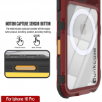 Punkcase iPhone 16 Pro Su Geirmez Extreme 2.0 Klf-Red Black