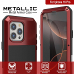 Punkcase iPhone 16 Pro Su Geirmez Klf-Red