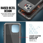 Punkcase iPhone 16 Pro Su Geirmez Klf-Silver