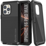 Punkcase iPhone 16 Pro Max Su Geirmez Klf-Black