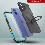 Punkcase iPhone 16 Su Geirmez Kickstud 2.0 Klf-Teal
