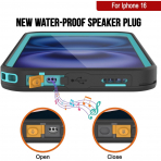 Punkcase iPhone 16 Su Geirmez Kickstud 2.0 Klf-Teal