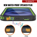 Punkcase iPhone 16 Su Geirmez Kickstud 2.0 Klf-Green