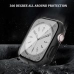 QCKANLJ Apple Watch 9 Su Geirmez Bumper Klf(45mm)-Black