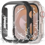 QCKANLJ Apple Watch 9 45mm Bumper Klf-Black Clear 