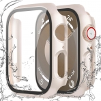 QCKANLJ Apple Watch 9 Su Geirmez Bumper Klf(45mm)-Starlight 