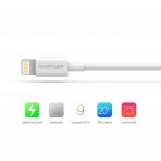 RAVPower Apple Lightning to USB Kablo (4 Adet)-White
